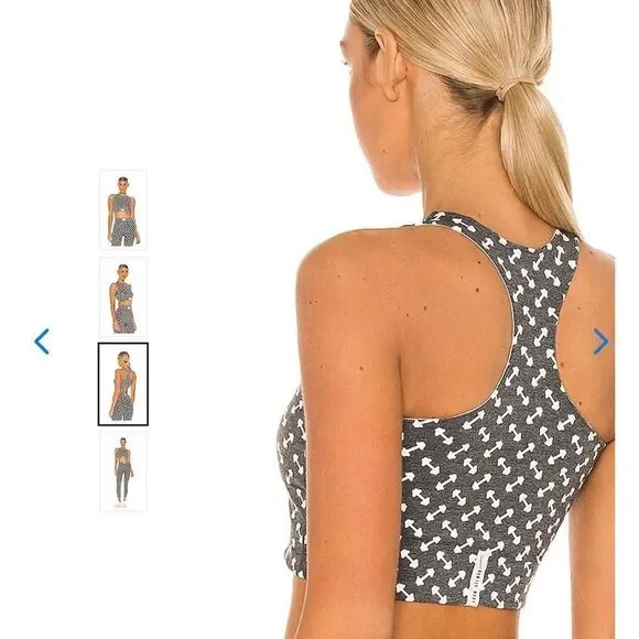 NWT Adam Selman Sport Racer Crop Top Sports Bra Revolve